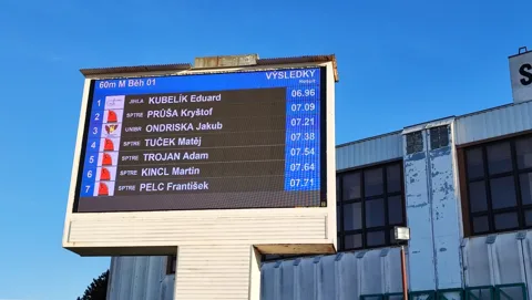 Spartak Třebíč LED obrazovka pro atletiku