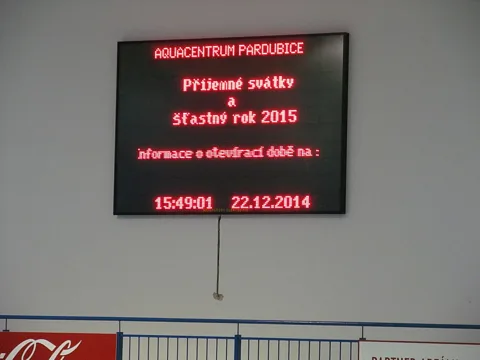 Světelná tabule pro plavecké bazény SU 343