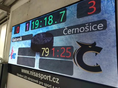 LED obrazovka zimní stadion Rakovník