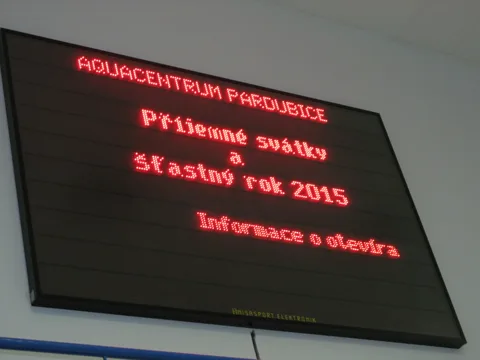 Světelná tabule pro plavecké bazény SU 343