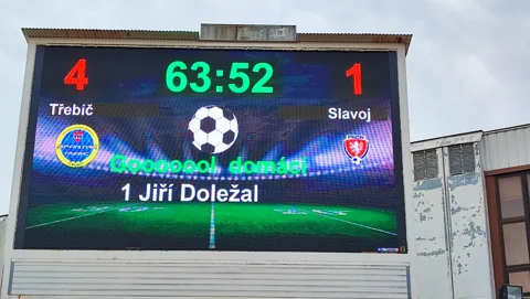 Spartak Třebíč LED obrazovka pro atletiku